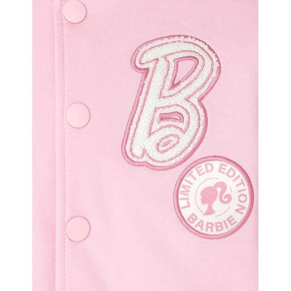 NWT Adorable Soft Pink Barbie Bomber Jacket Girls Costume +Gift - Picture 4 of 6